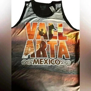 Rocker Puerto Vallarta souvenir tank top. Xl women’s‎ . Solid black back.